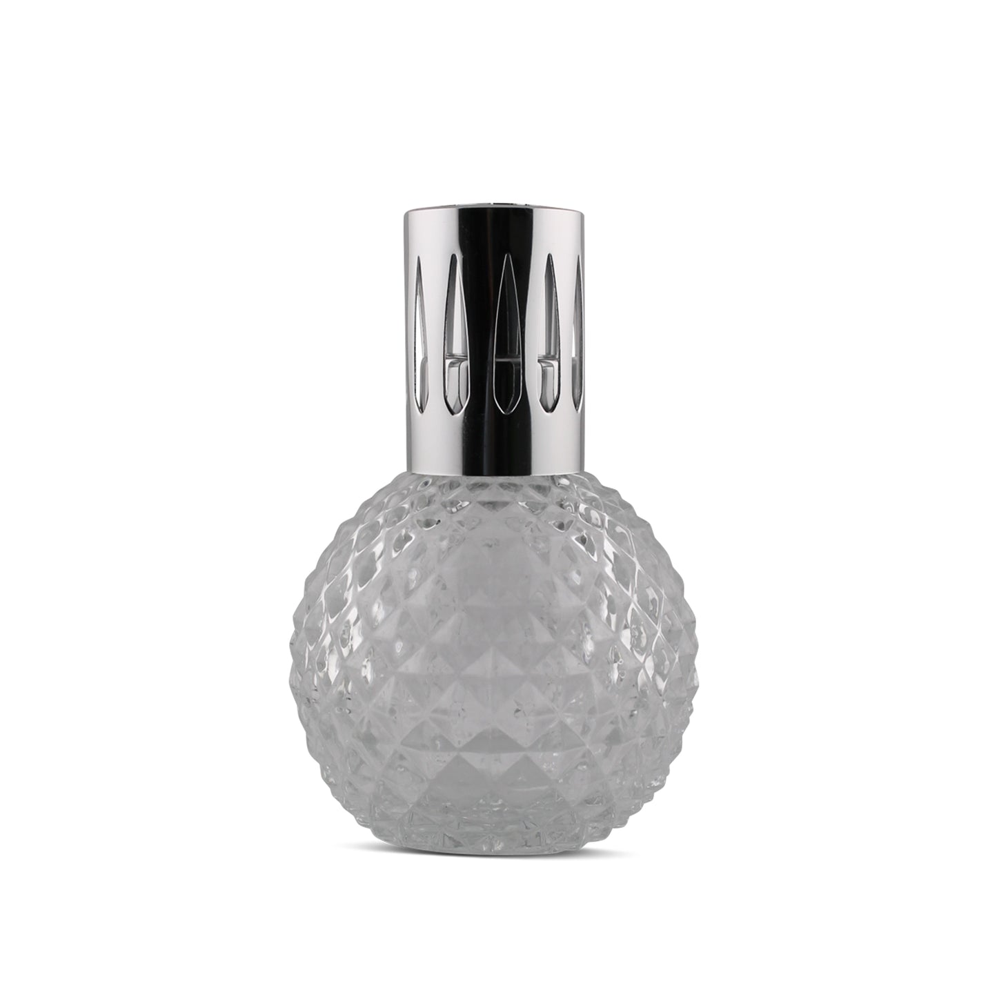 210ml Round Clear Crystal Cut Glass Aromatherapy Lamp