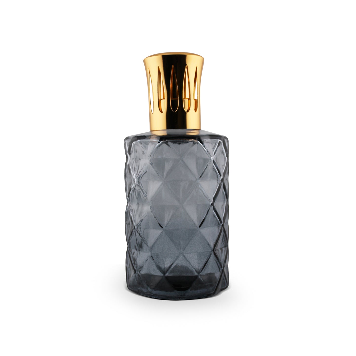 330ml Tall Diamond Denim Glass Aromatherapy Lamp