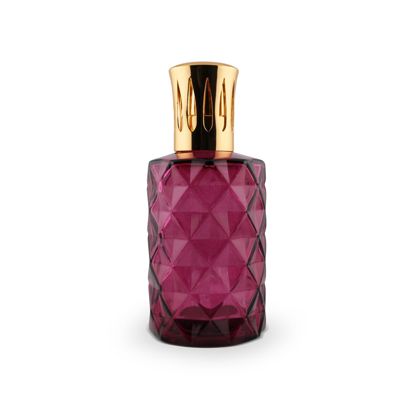 330ml Tall Diamond Fuchsia Glass Aromatherapy Lamp