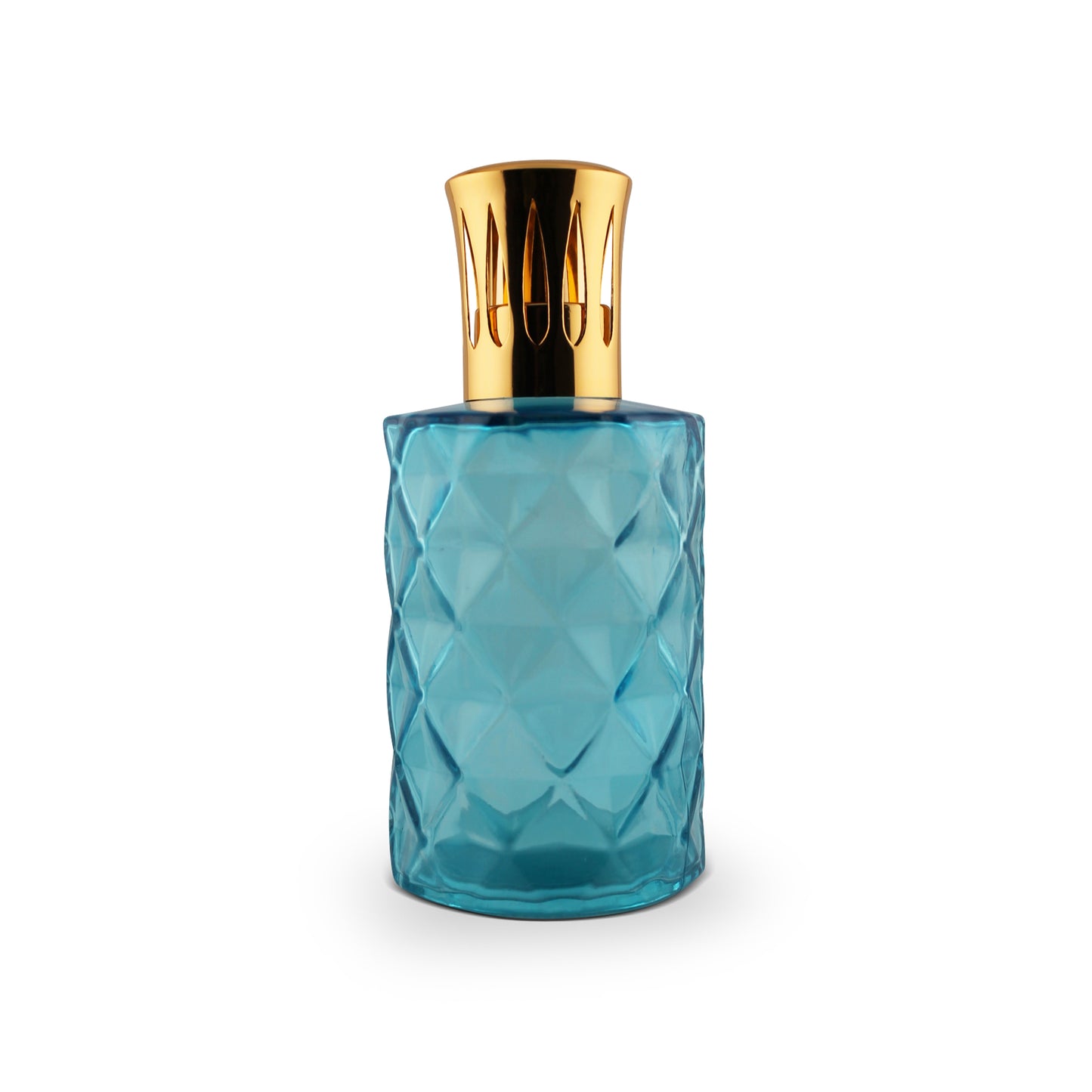 330ml Tall Diamond Turquoise Glass Aromatherapy Lamp