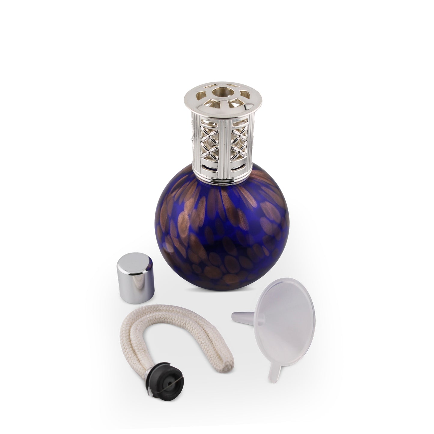 300ml Handmade Royal Blue Glass Catalytic Aromatherapy Lamp