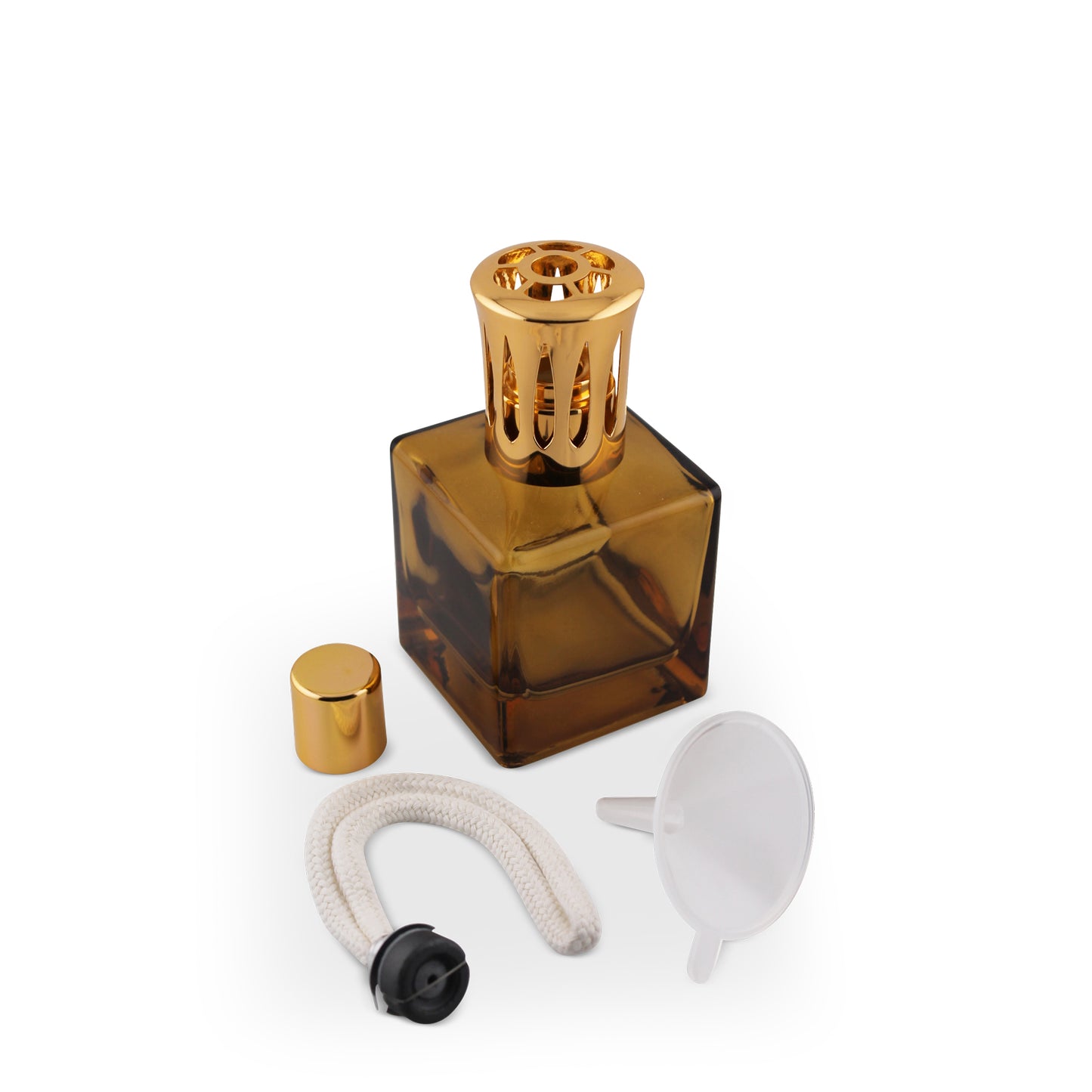 200ml Square Amber Glass Aromatherapy Lamp