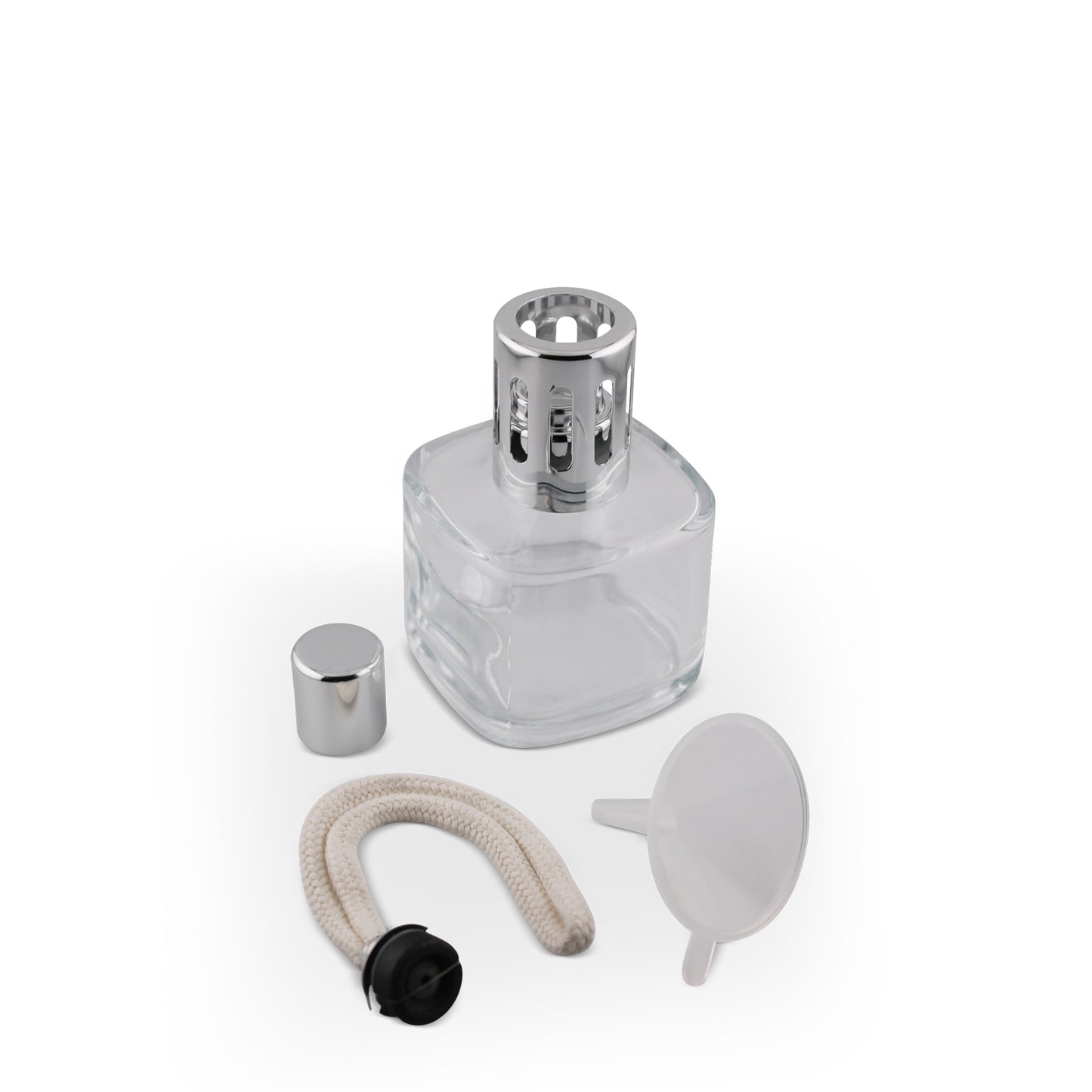 200ML Square Clear Glass Catalytic Aromatherapy Lamp