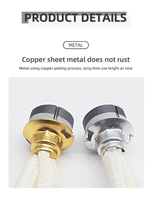 Wick with silver rim